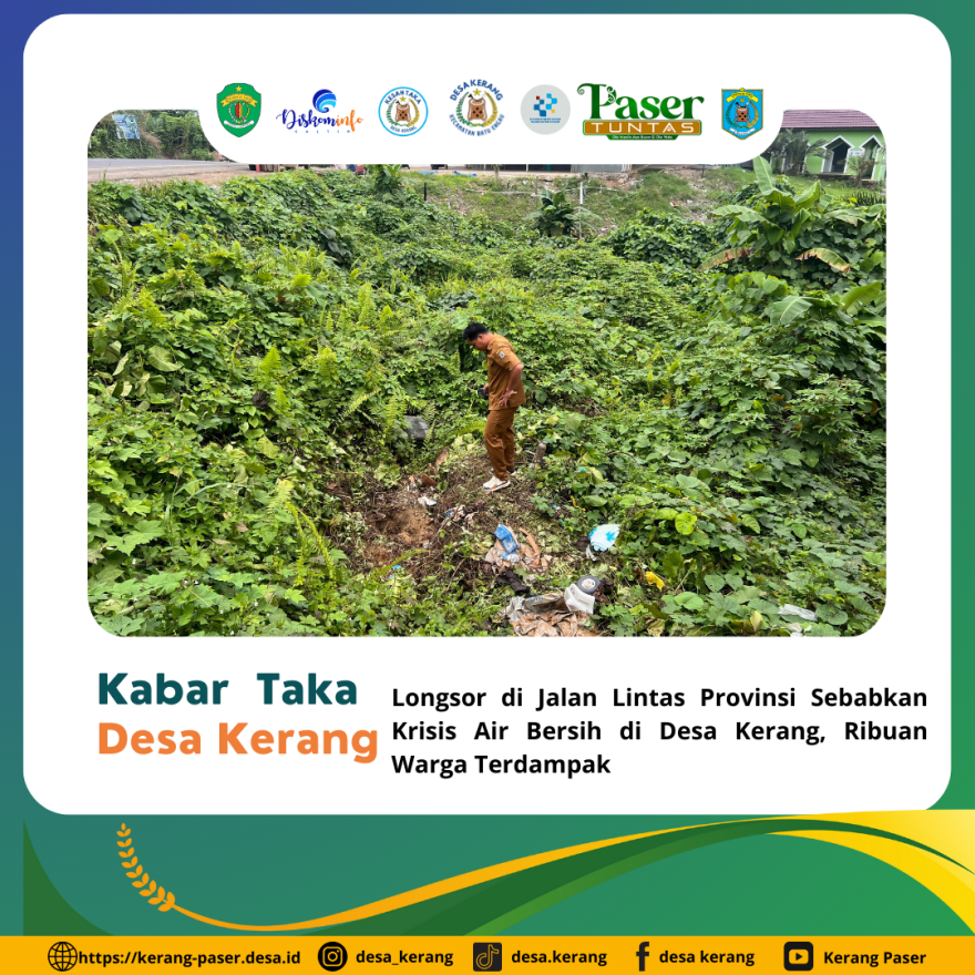 Siring jalan Longsor di Jalan Lintas Provinsi Sebabkan Krisis Air Bersih di Desa Kerang, Ribuan Warga Terdampak
